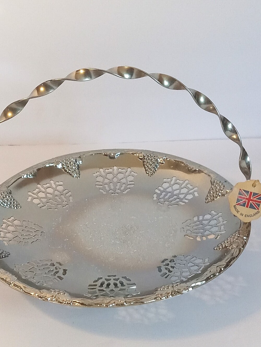 Mayell Made In England Silver Plated Tray Orig Sticker S Plated Over Stainless.